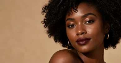 maquiagem para pele negra com batom vinho
