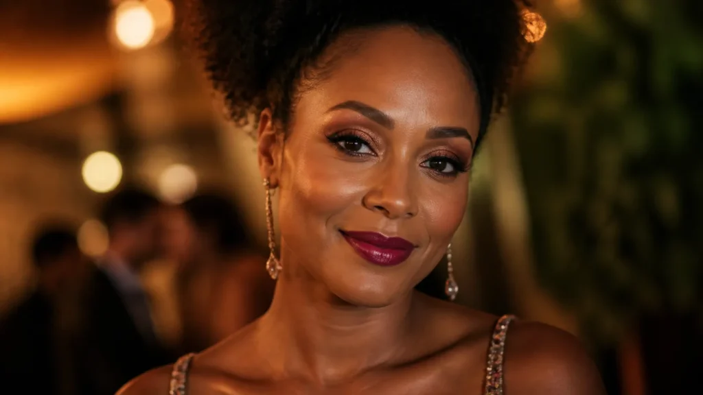 maquiagem para pele negra à noite com sombra cobre