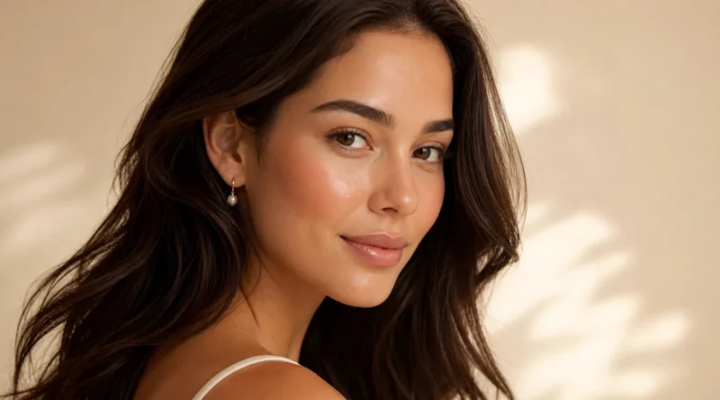 pele glow natural com maquiagem leve e iluminada