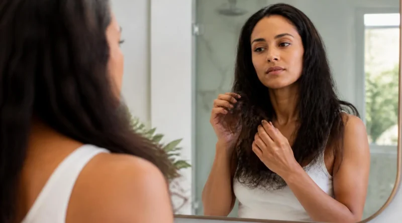 cabelo áspero e ressecado antes dos cuidados