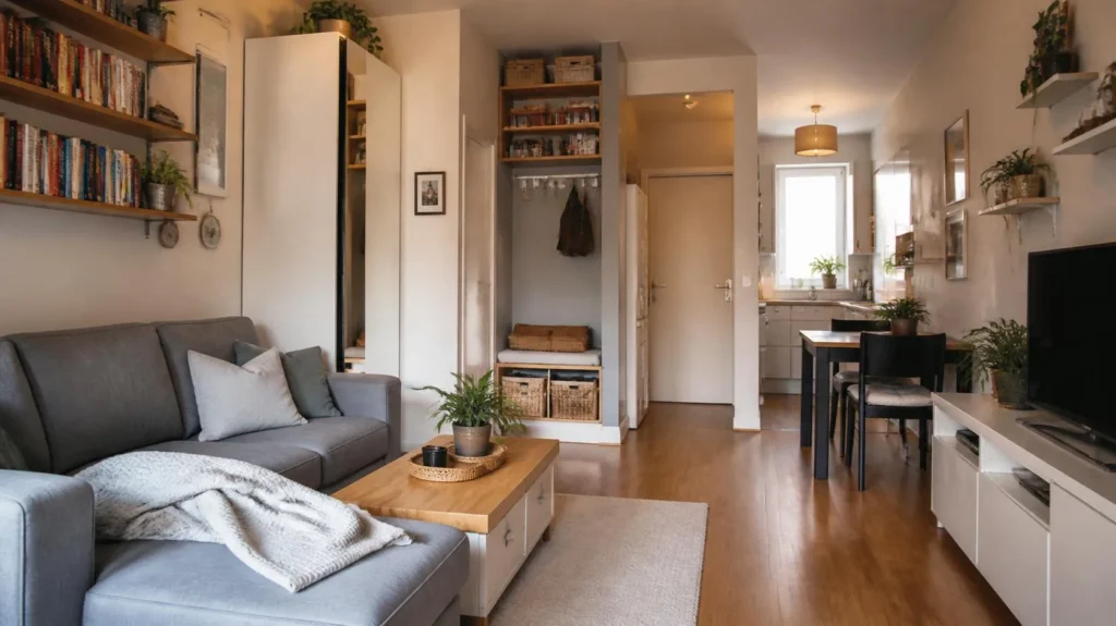 Como organizar a casa sem gastar muito: mudanças simples que transformam sua rotina Casa pequena organizada com soluções simples para aproveitar melhor os espaços