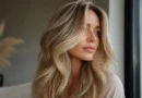 Loiro suede com nuances bege e douradas suaves em cabelo feminino iluminado pela luz natural