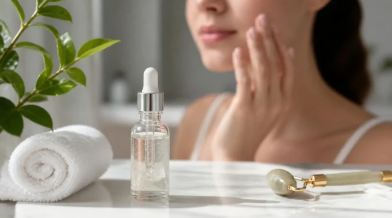 Niacinamida em sérum de skincare para controle de oleosidade e melhora da aparência da pele