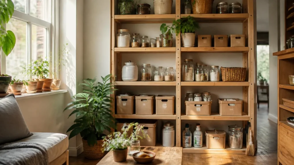 Como organizar a casa sem gastar muito: mudanças simples que transformam sua rotina Organização da casa com caixas e objetos reaproveitados para economizar espaço