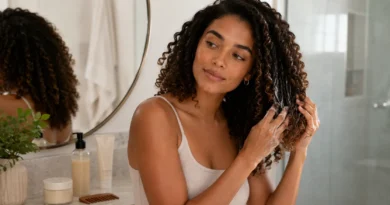 cabelo poroso cacheado com frizz e cuidados de tratamento