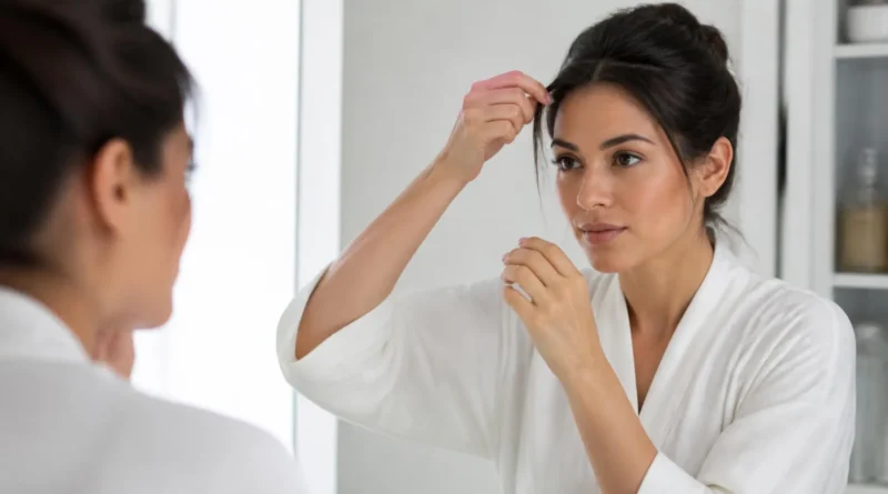 cabelo quebrado na frente com fios curtos e arrepiados