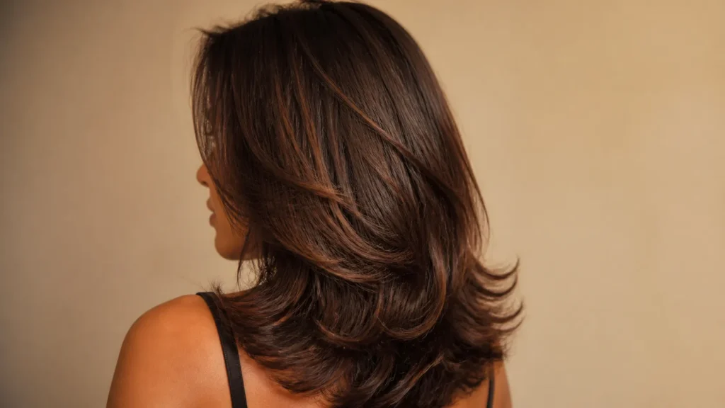 Cabelo em camadas: 20 ideias leves para dar movimento aos fios cabelo médio em camadas suaves com pontas leves e movimento natural