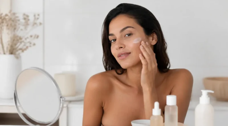 ceramidas para a pele em rotina de skincare