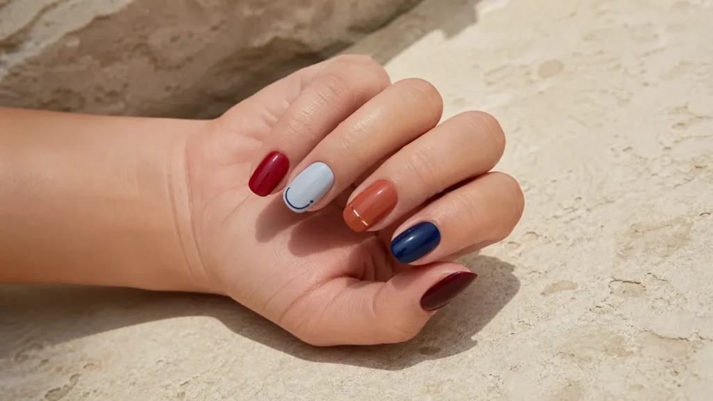 cores de unhas em alta em 2026 como vermelho cereja azul e terracota