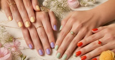 mãos com cores de esmalte tendência para a primavera 2026