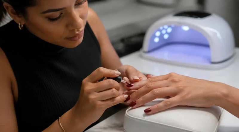 esmaltação em gel aplicada em unha natural
