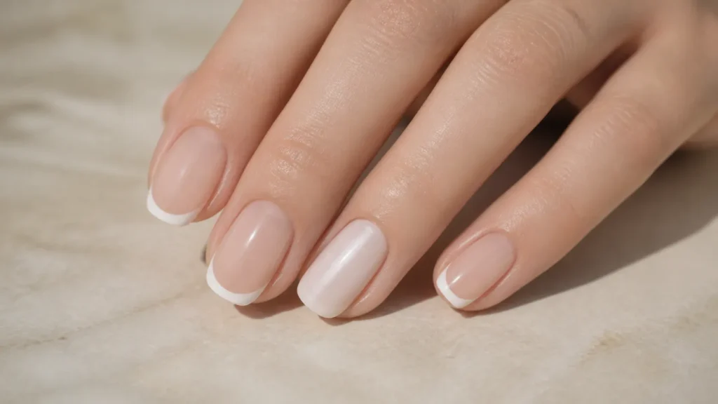unhas decoradas com francesinha branca clássica