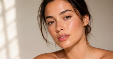maquiagem com skincare com pele leve, blush cremoso e lábios hidratados