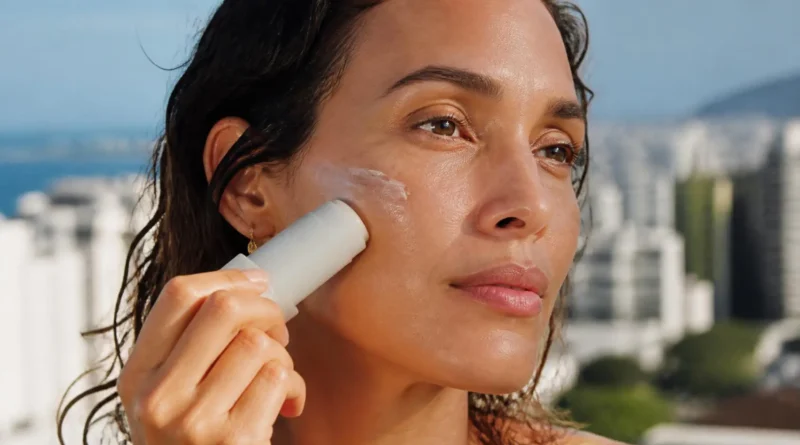 protetor solar facial em bastão