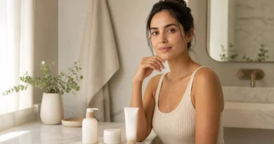rotina de skincare para pele sensível com produtos suaves
