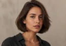 Boyfriend bob: o corte curto de acabamento suave que parece pronto sem esforço mulher com boyfriend bob castanho de pontas suaves e movimento natural