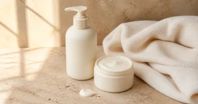 loção corporal sem marca com textura cremosa