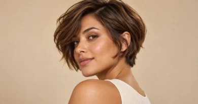 Corte bixie: o que é e como adaptar o estilo entre pixie e bob Mulher com corte bixie feminino castanho, camadas curtas e franja lateral.