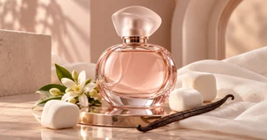 perfume marshmallow com acordes de baunilha, flores e musk